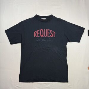 Vintage Request Blue Jeans Story TShirt Single Stitch Adult S/M 19.5x28 USA Made